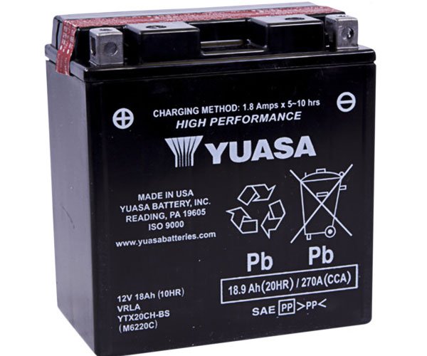Yuasa Battery for ’08-’12 Suzuki VLR1800 (C109R)