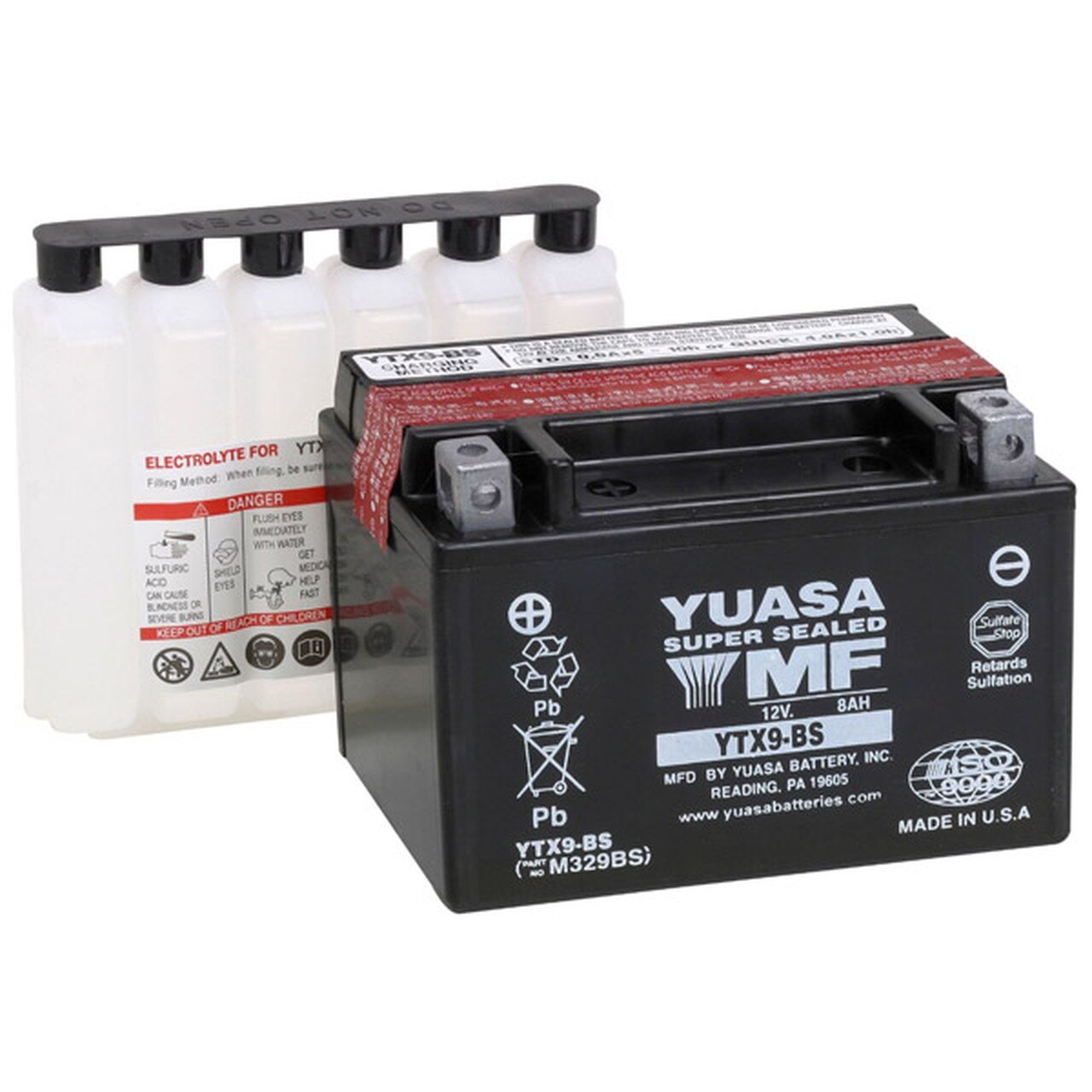 Yuasa Battery for ’10- Kawasaki Ninja 400R, ABS