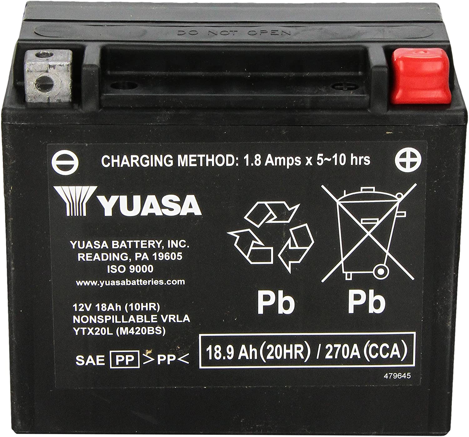 Yuasa Battery for ’16-’17 Harley-Davidson FLS (Softail Slim S, Fat Boy S)